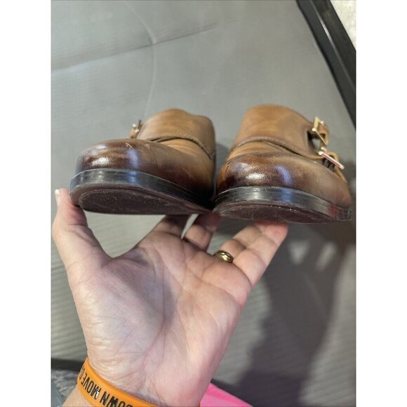 Zara Leather monk strap shoes Size 41 Brown 2452/302/105 531 255/95 - Picture 10 of 15